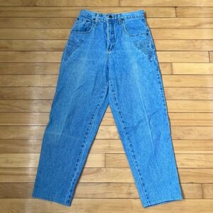 Chemin de Fer Vintage 90s High Waisted Embroidered Mom Jeans Blue Sz 25" Canada